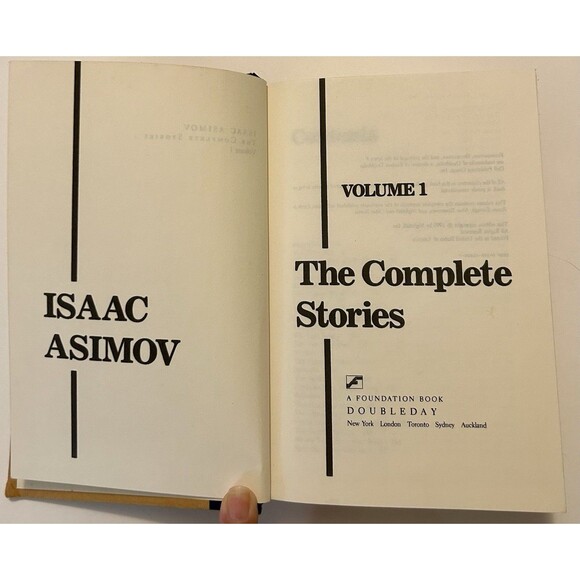 Lot of 2 Isaac Asimov - The Complete Stories: Volumes 1 and 2, Hardcover - Picture 5 of 10